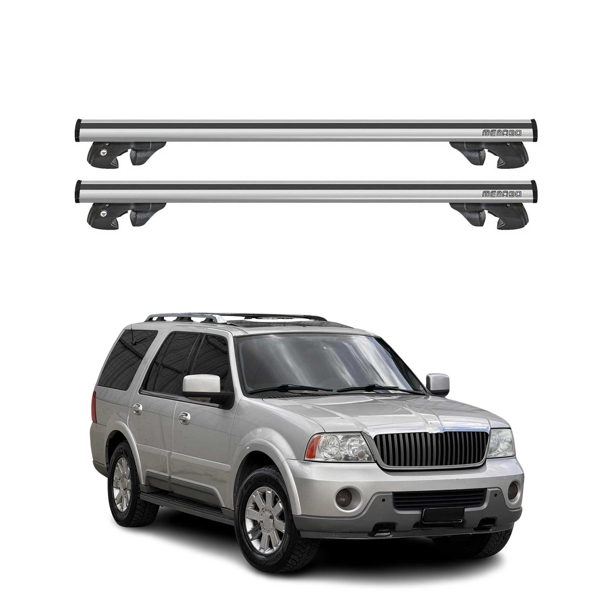 1998-2006 Lincoln Navigator Roof Rack Cross Bars Silver