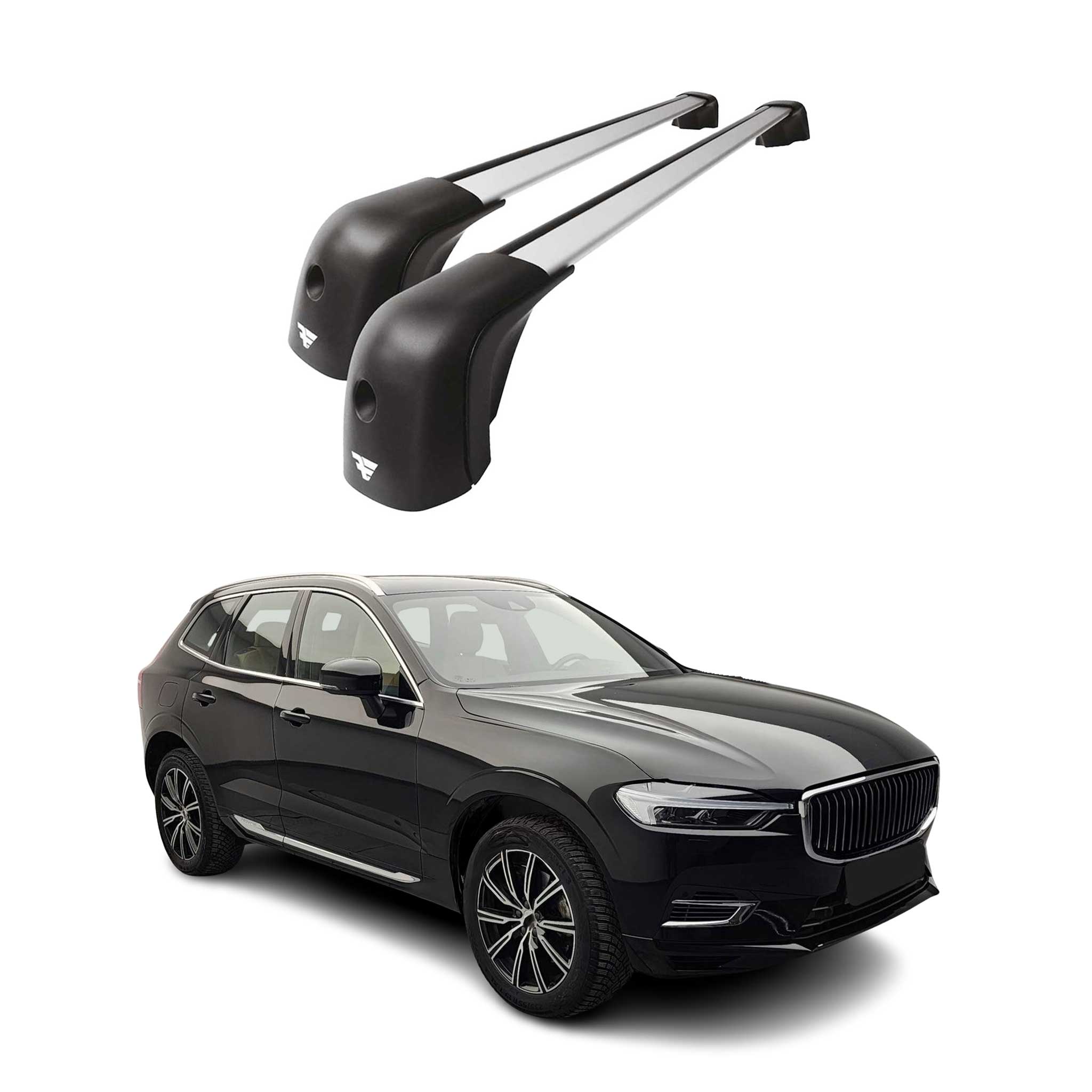 2018-2026 Volvo XC60 Roof Racks Cross Bars Silver