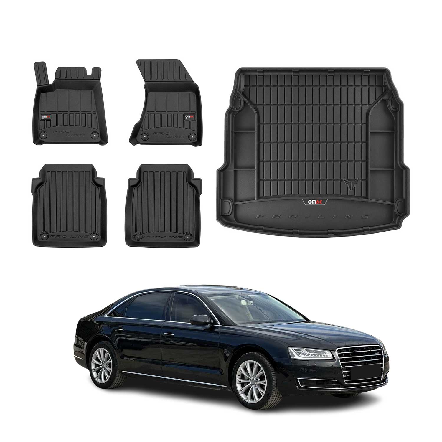 2010-2017 Audi A8 Standart Version OMAC Premium Floor Mats & Cargo Liners