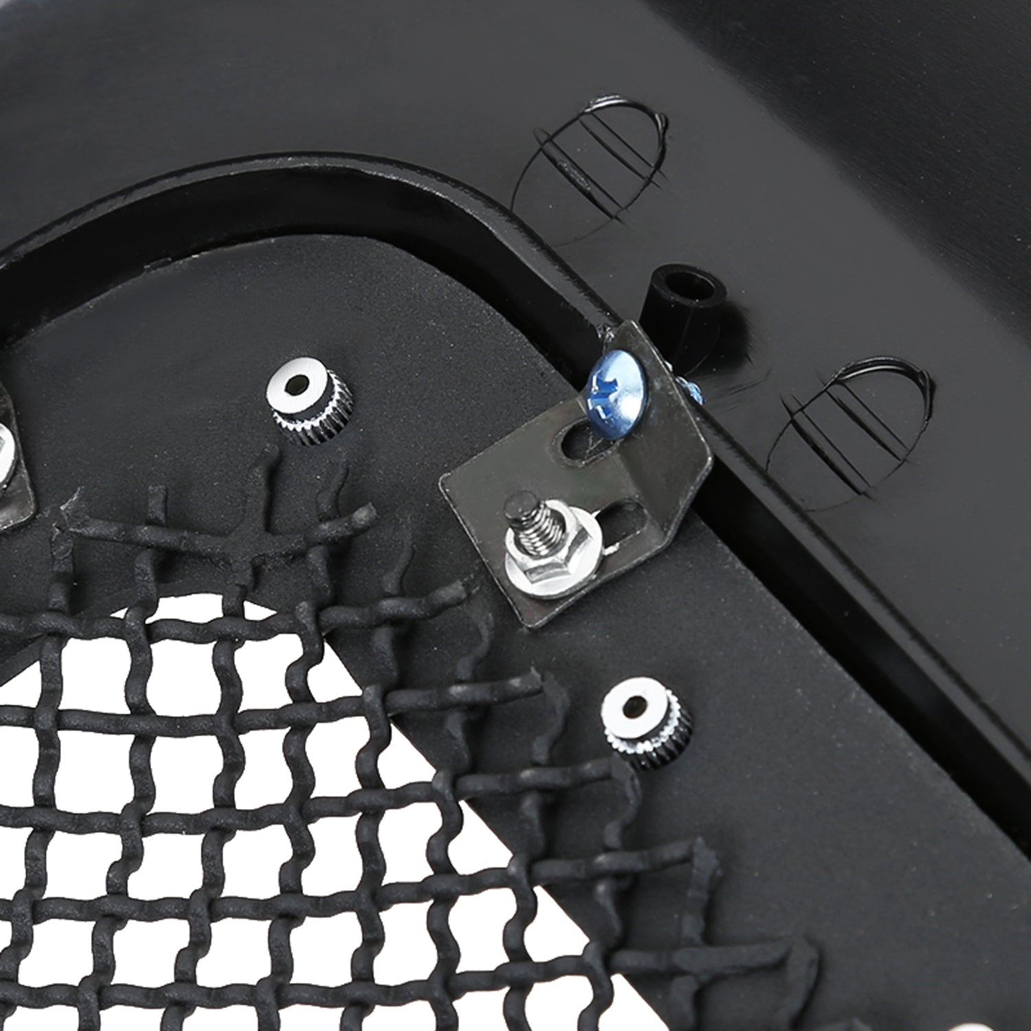 2005-2007 Ford F-250/350/450/550/Excursion Black ABS Rivet Grille w/Steel Mesh