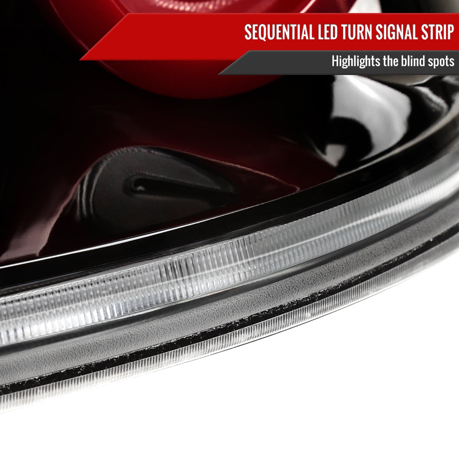 2003-2007 Infiniti G35 Coupe Red LED Halo Signal Tail Lights Glossy Black