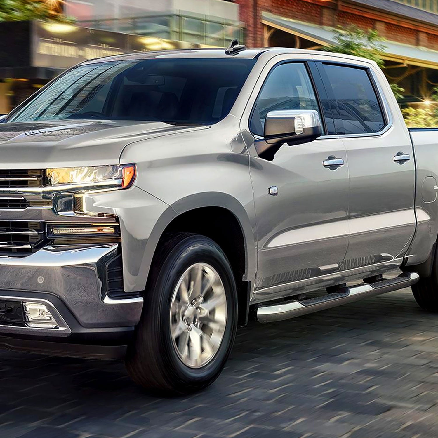 2019-2024 Chevy Silverado 1500 Chrome Manual Fold & Heated Side Mirror Driver