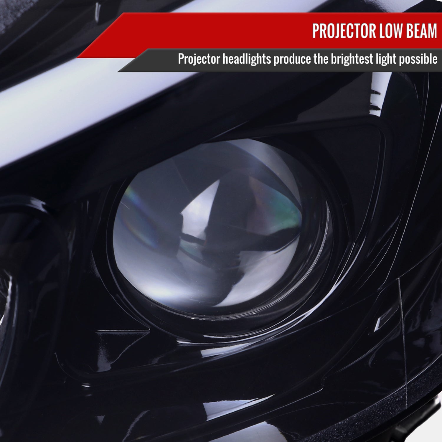 2012-2014 Mercedes-Benz W204 C-Class LED Bar Projector Headlights Smoke
