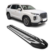 2020-2025 Hyundai Palisade Nerf Bar Side Step Running Board Silver Black 2x