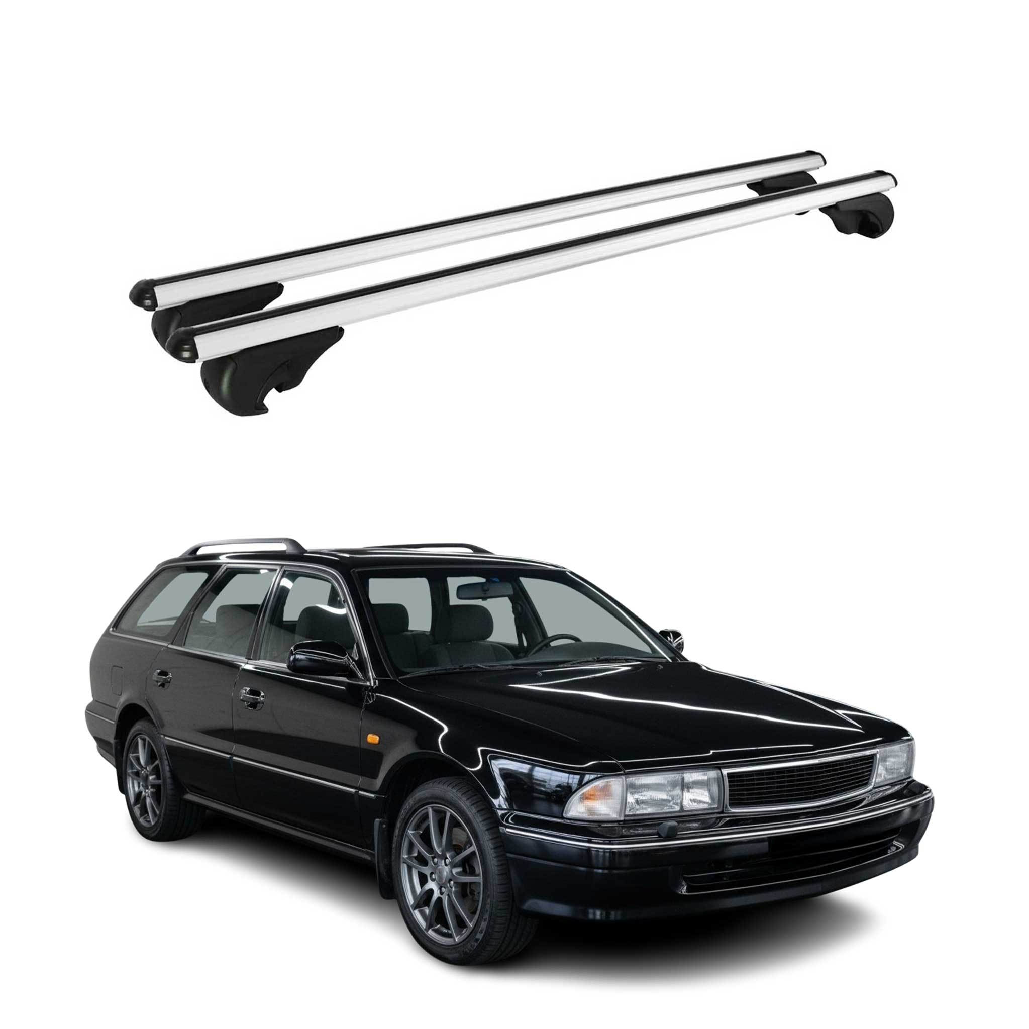 Roof Rack Cross Bars Carrier for Mitsubishi Diamante Wagon 1993-1995 TÜV Gray 2x