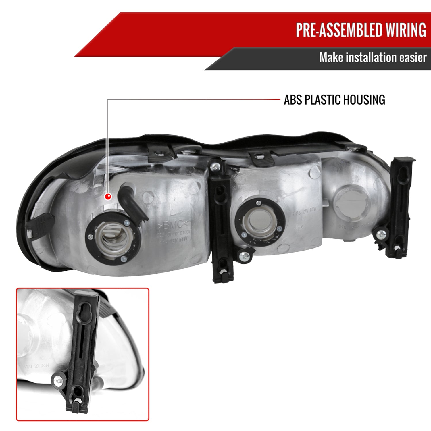 1997-1999 Oldsmobile Cutlass /Chevy Malibu /Classic Factory Headlights Chrome