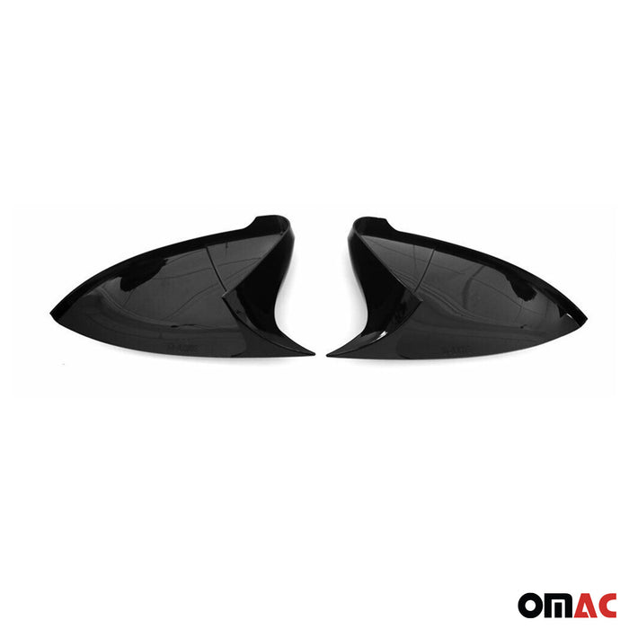 Side Mirror Cover Caps Fits Honda Civic 2016-2021 Piano Black 2 Pcs
