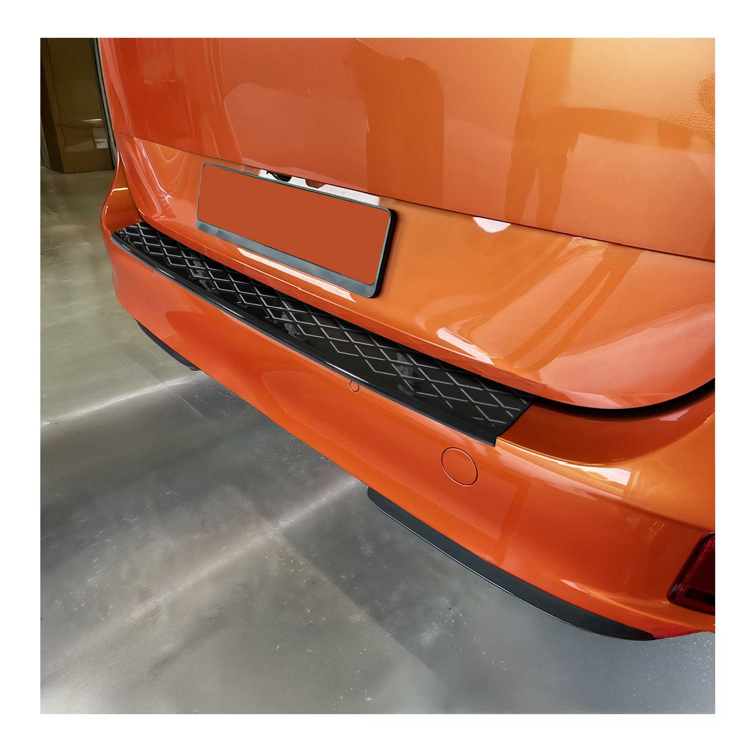 2025 VW ID.Buzz Rear Bumper Sill Cover Protector Guard ABS Acrylic Gloss Black