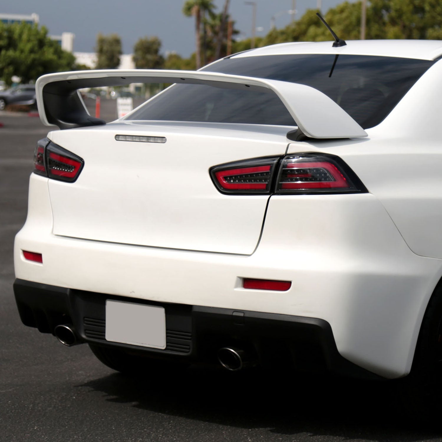 2008-2017 Mitsubishi Lancer / 2008-2015 Lancer EVO X LED Tail Lights Jet Black