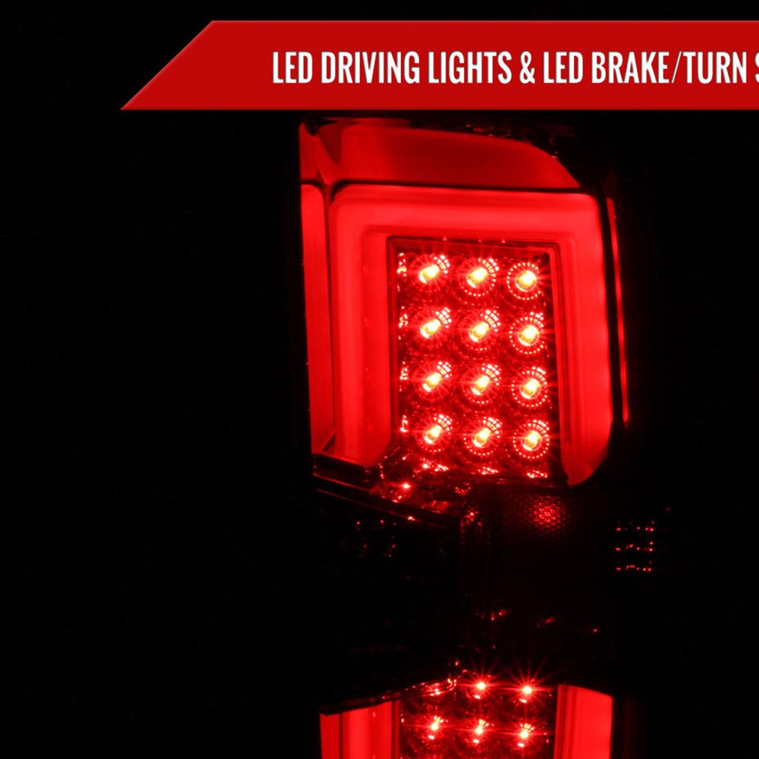 2014-2018 Chevy Silverado 1500 2500HD/Sierra 3500HD LED Tail Lights Smoke