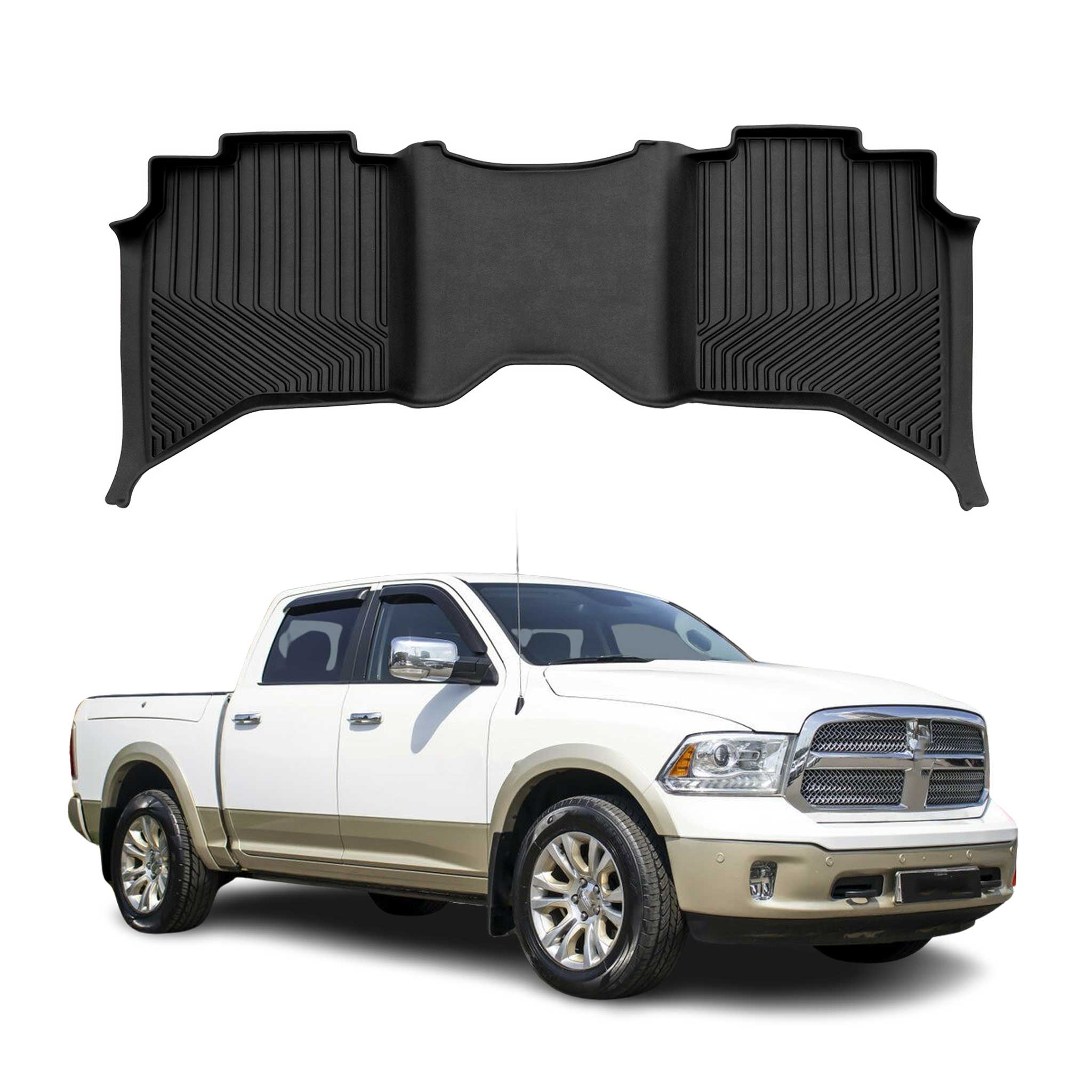 2013-2018 RAM 1500 Crew Cab Premium Floor Mats Liners Second Row Rear