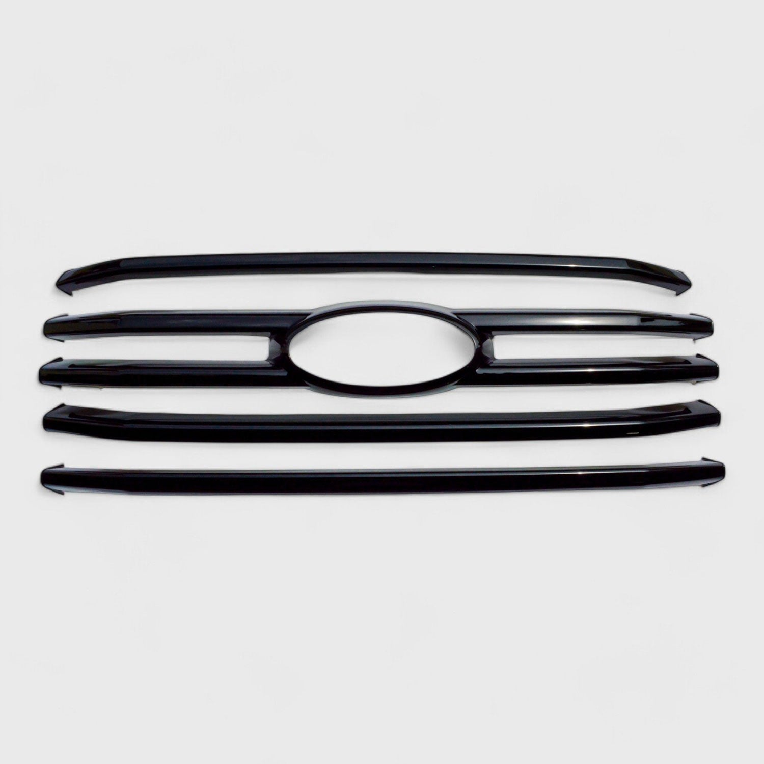 2015-2017 Ford F-150 Grille Overlay Gloss Black 4Pcs ABS Plastic