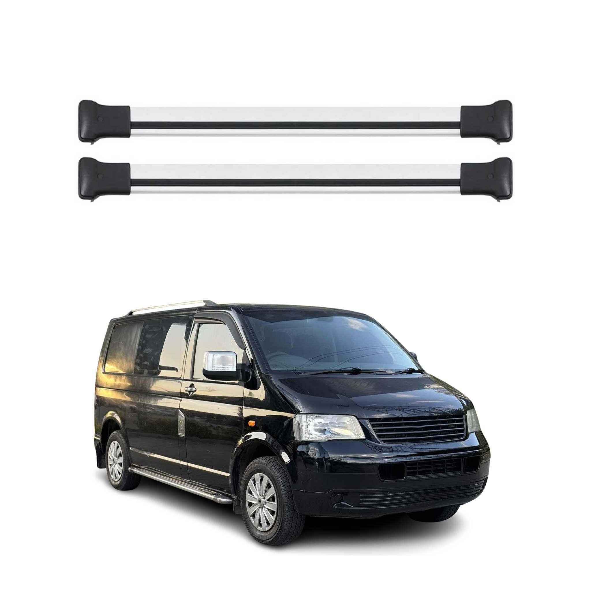 2003-2015 VW T5 Transporter Roof Rack Cross Bars Silver