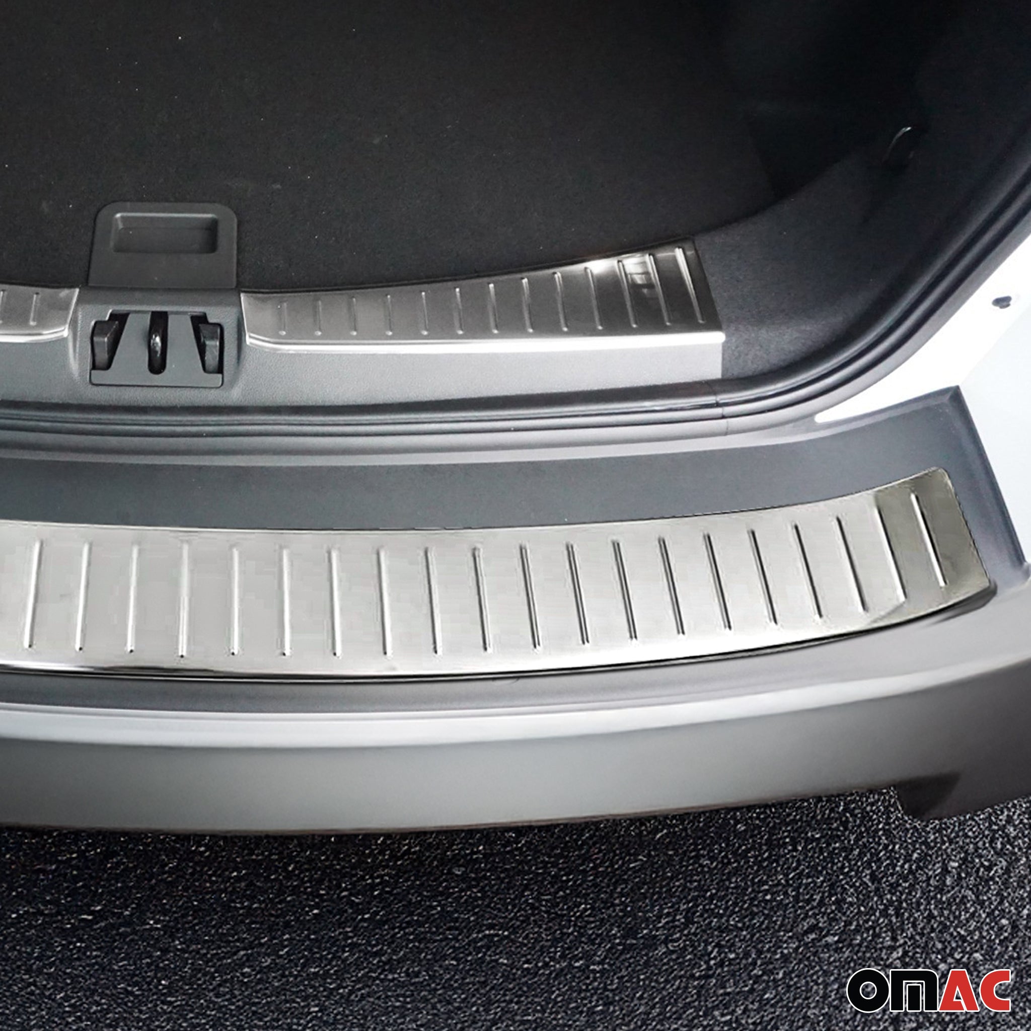 Rear Bumper Guard & Trunk Sill Cover Set for Ford Escape 2017-19 FL Gloss 3Pcs