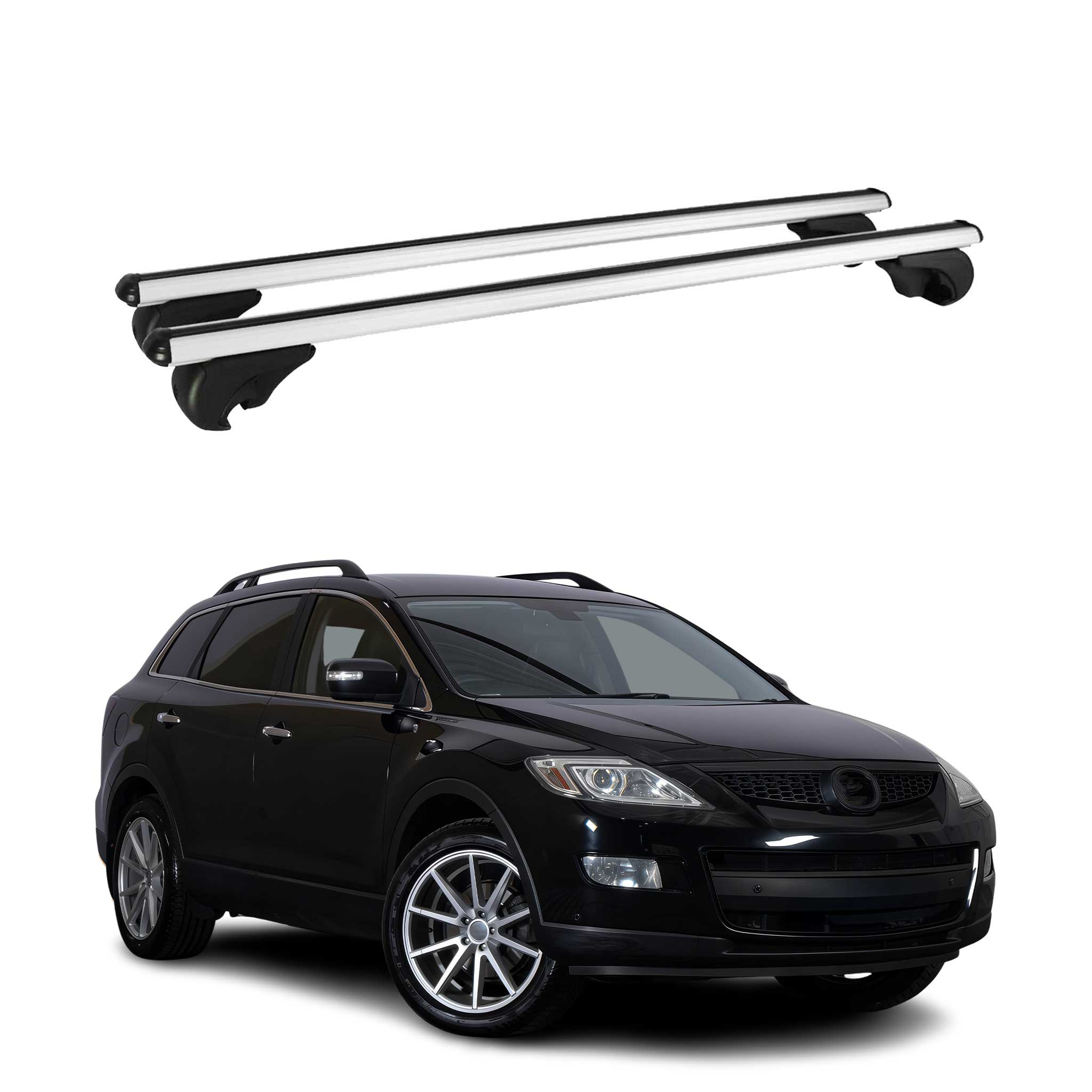 2007-2015 Mazda CX-9 Roof Rack Cross Bars Silver