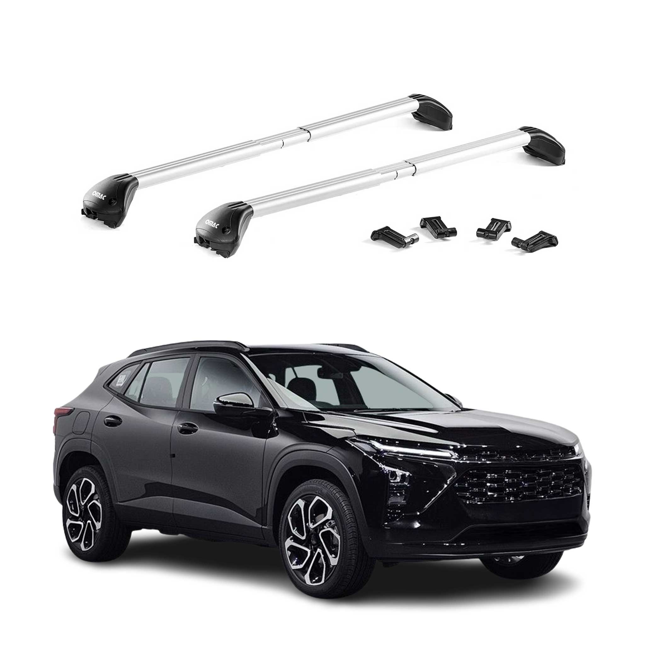 2024-2025 Chevrolet Trax Roof Rack Cross Bars Luggage Carrier Alu Silver