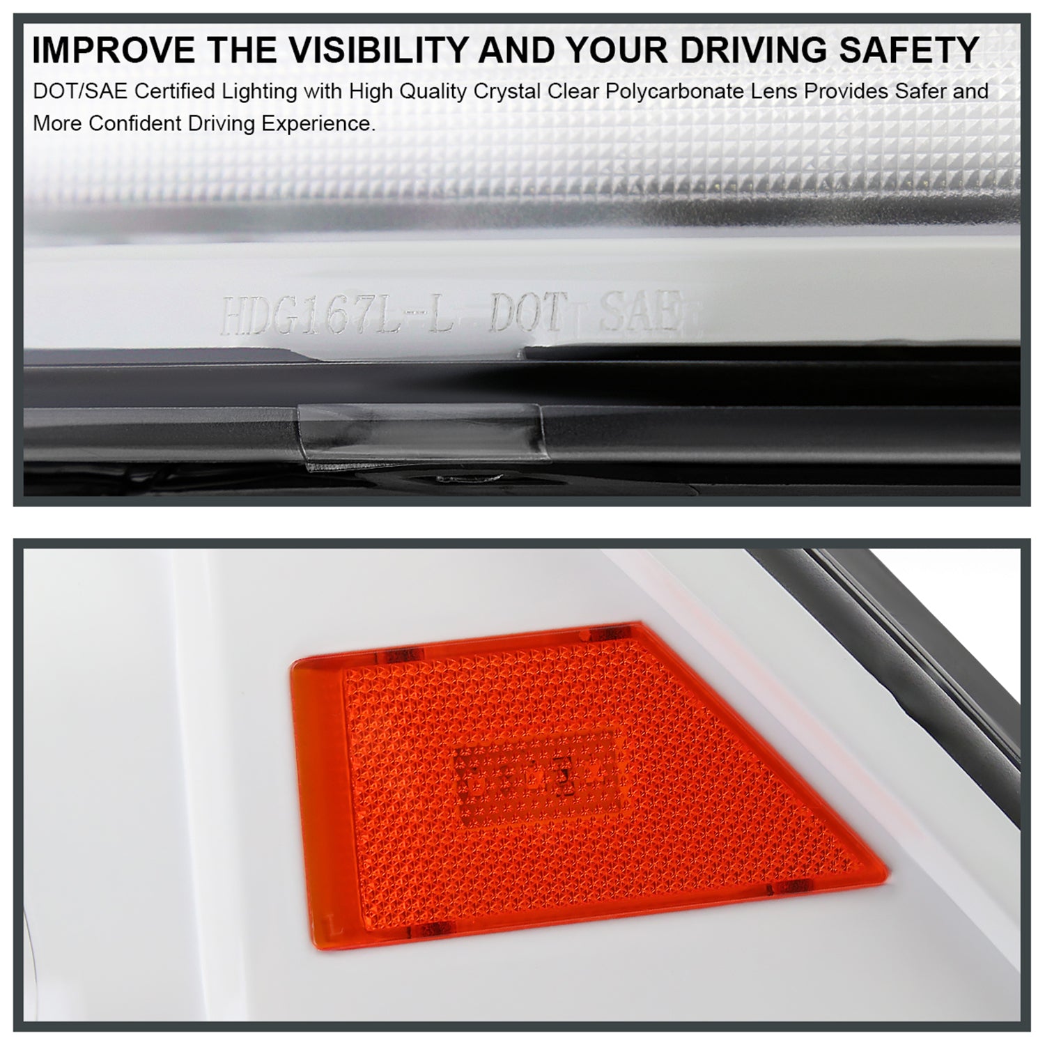 2009-2018 Dodge RAM 1500/ RAM 2500/3500 Headlights White Housing