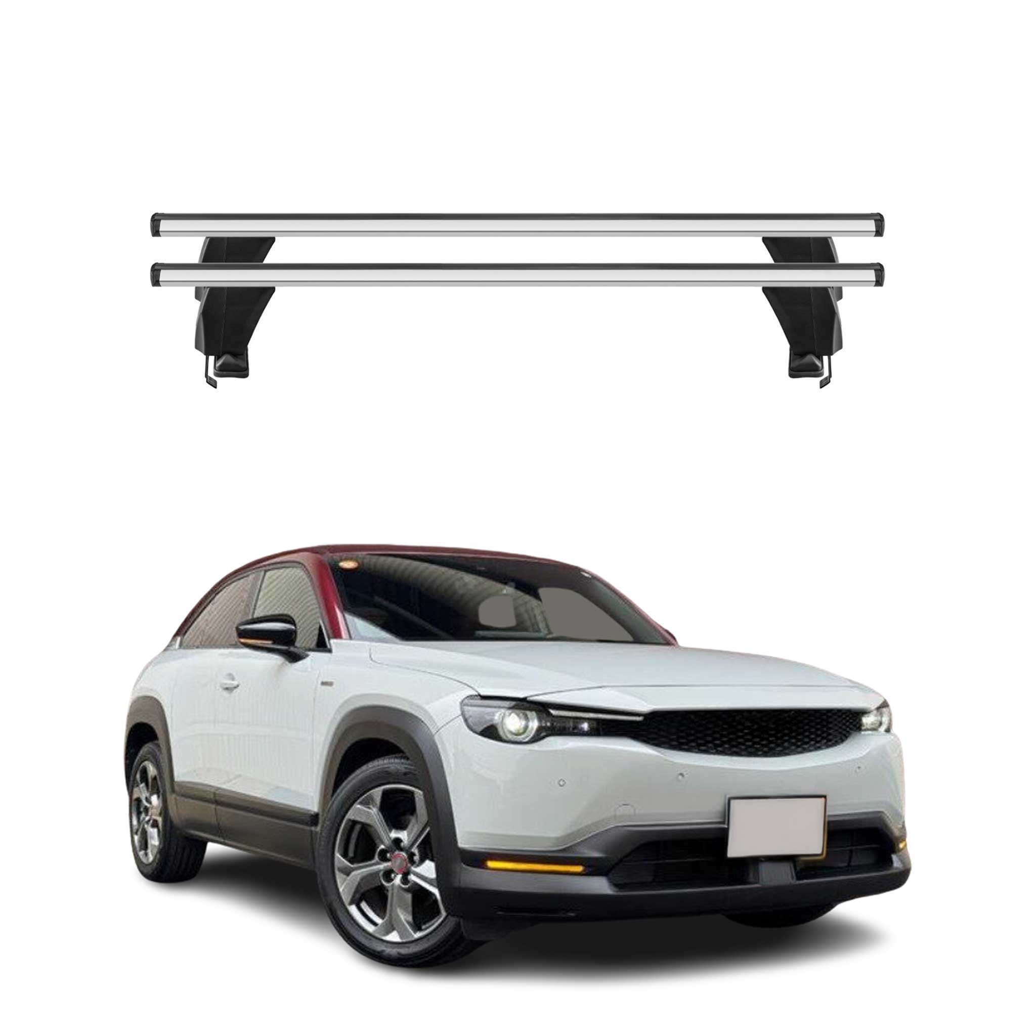 2014-2018 Mazda 3 Hatchback Roof Rack Cross Bars Silver