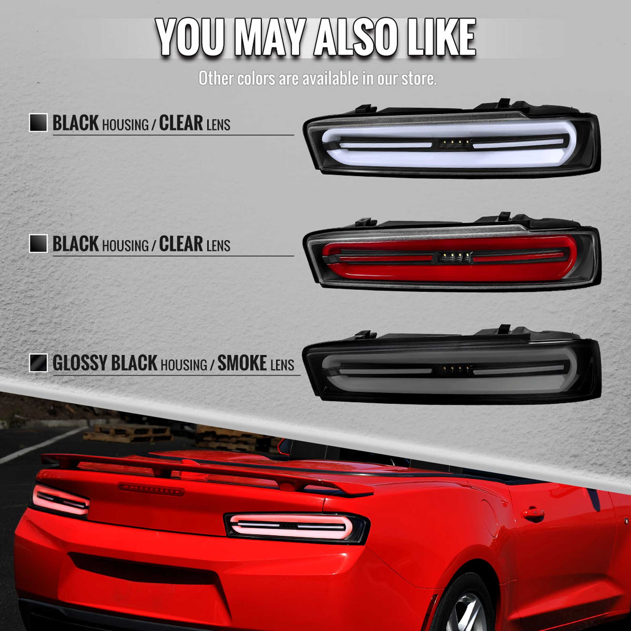 For Chevrolet Camaro 2016-2018 Full LED Tail Light Sequential Signal For OE LED