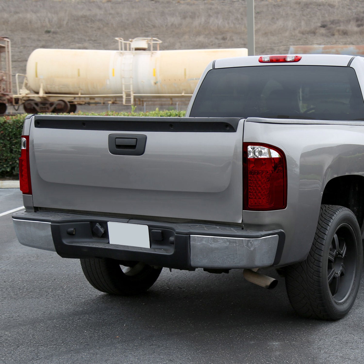 2007-2014 Chevrolet Silverado LED Tail Lights Chrome Housing/Red Lens