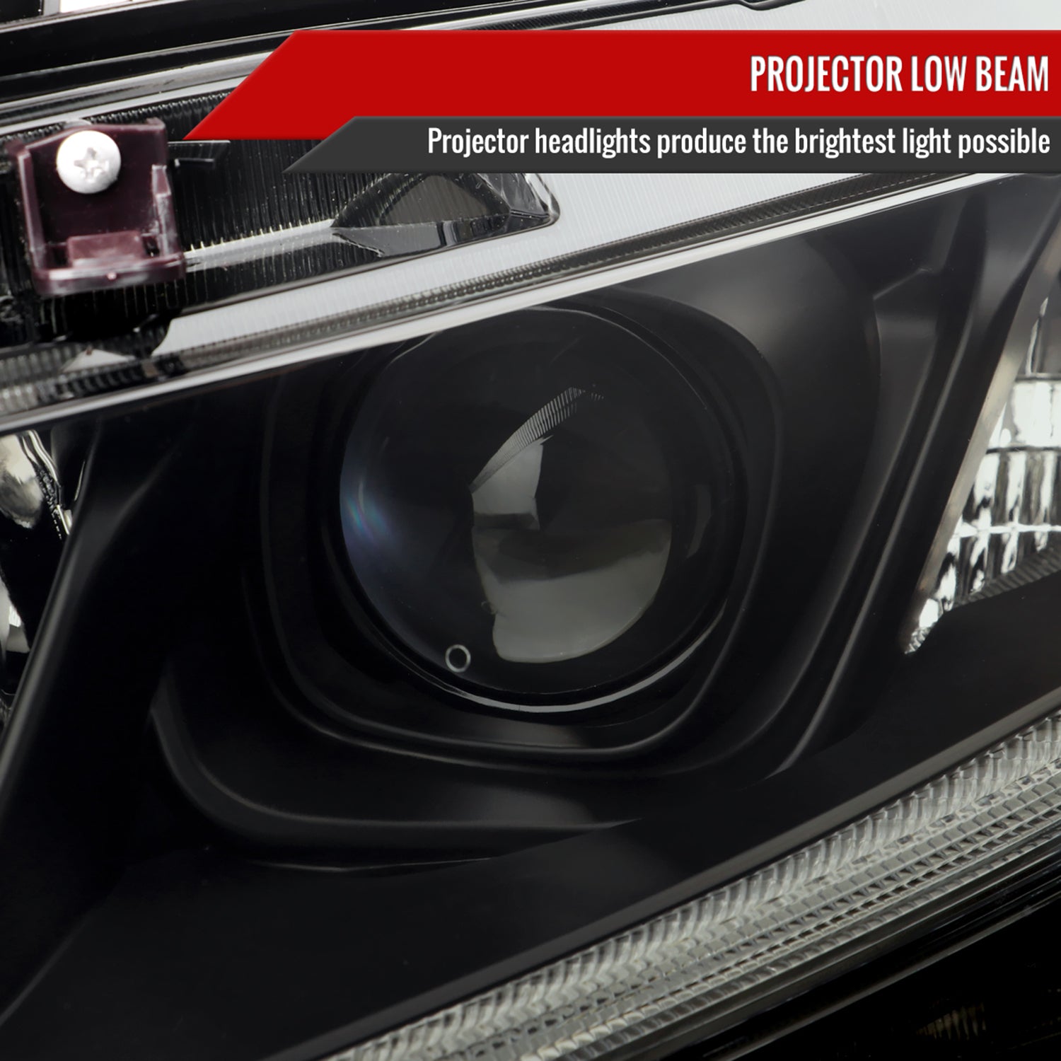 2016-2021 Honda Civic LED Strip Factory Projector Headlights Matt Black/Smoke