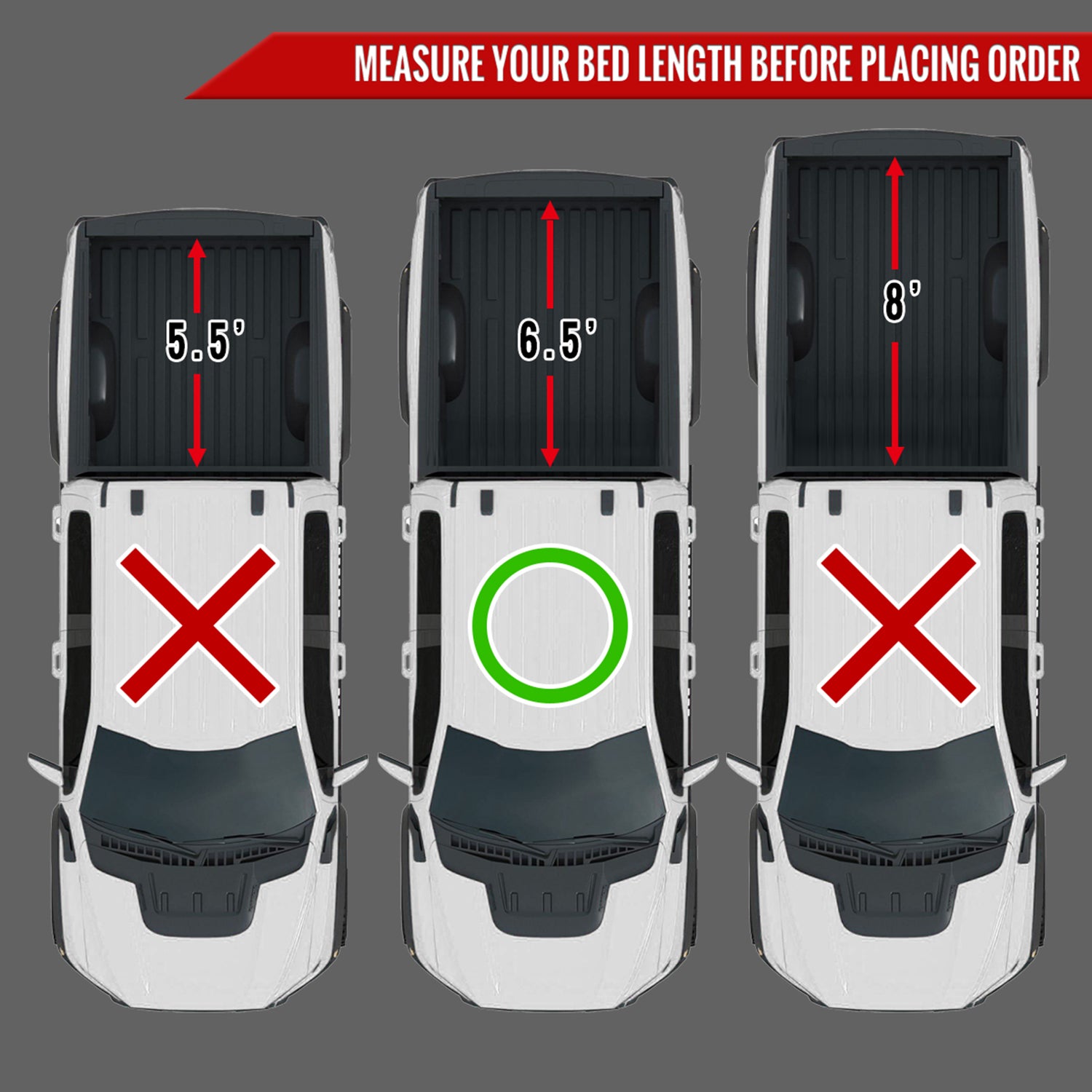 2015-2021 Ford F-150 Super Crew Cab 6'6" Bed Soft Quad-Fold Tonneau Cover