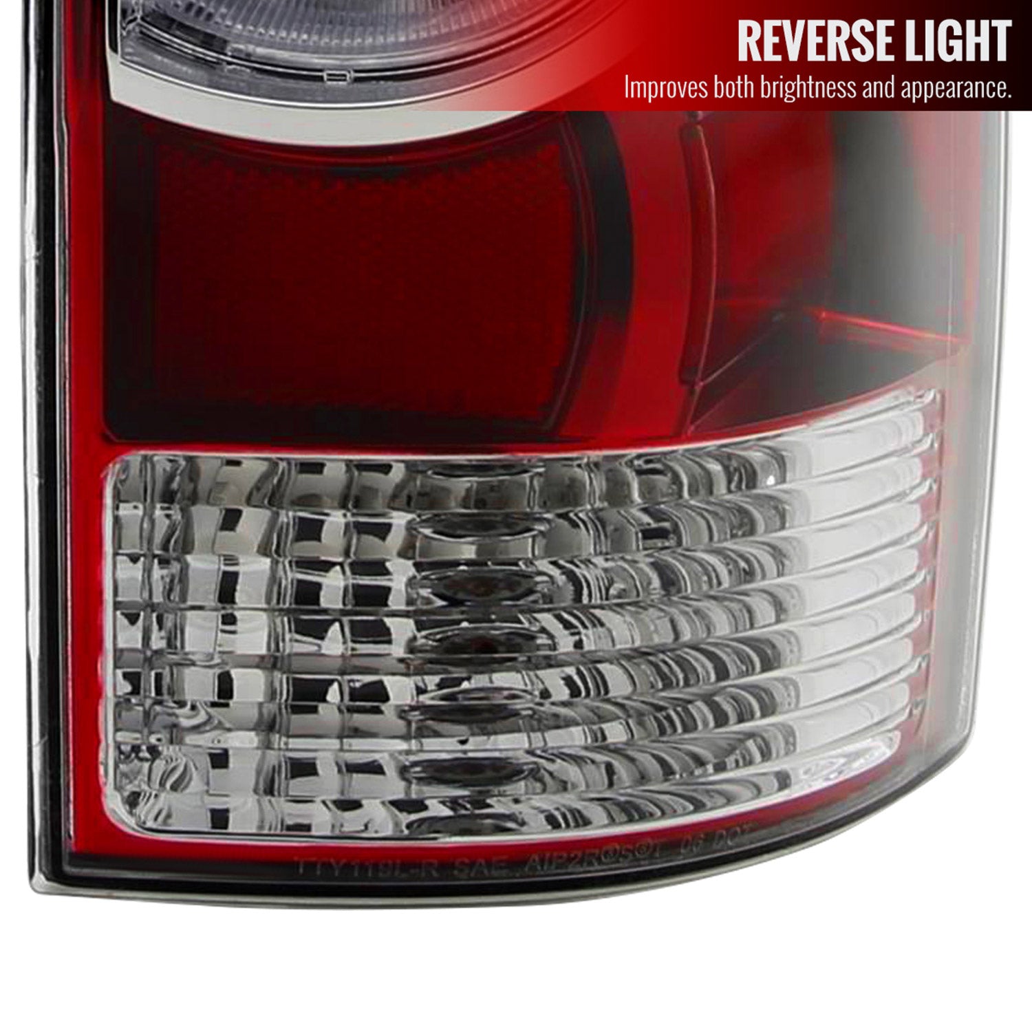 2005-2015 Toyota Tacoma LED Tail Lights Chrome Housing/Red Clear Lens