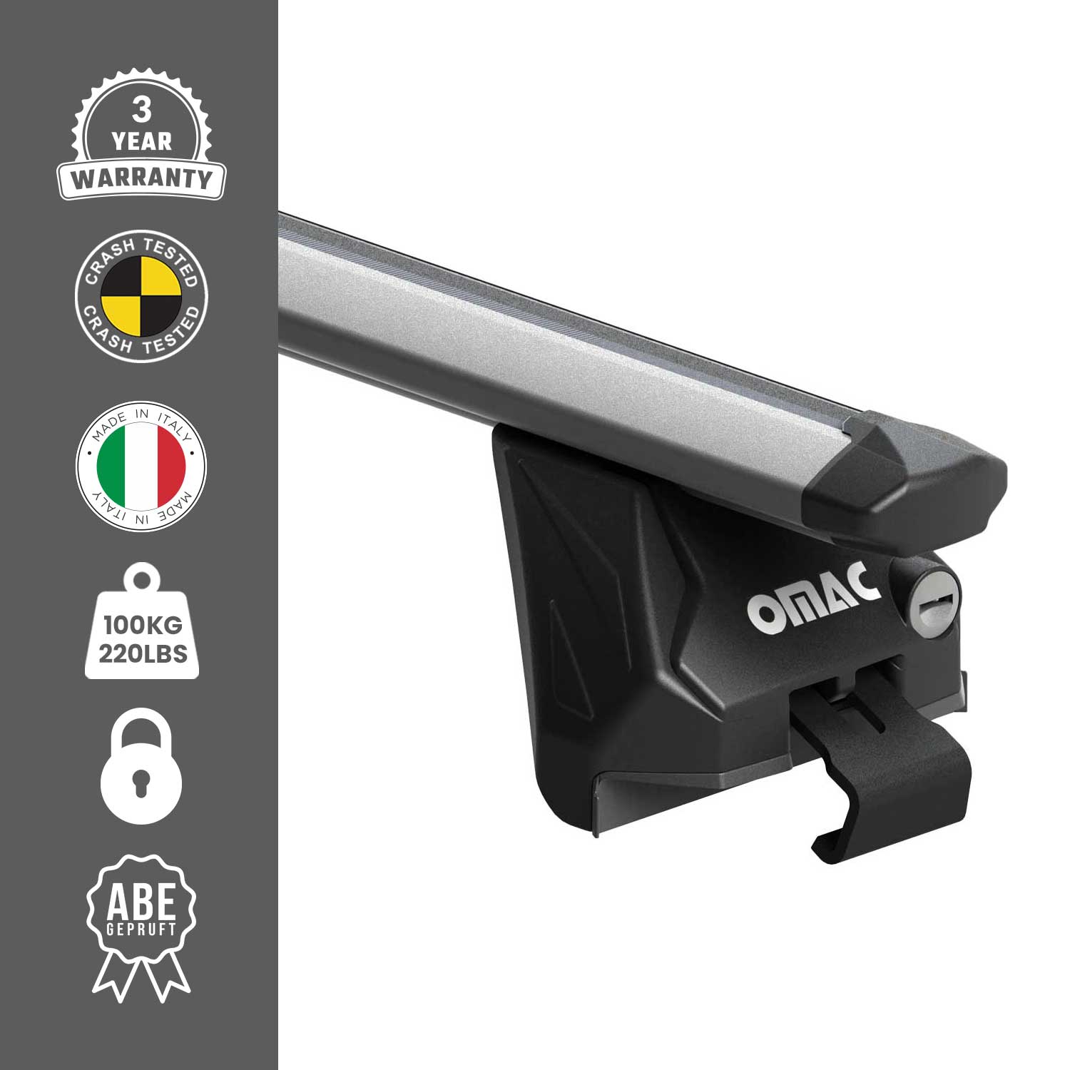 2015-2018 Audi Q3 Roof Rack Cross Bars Silver