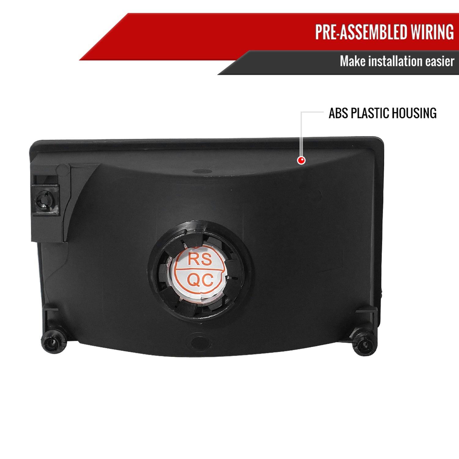 1993-1998 Jeep Grand Cherokee Factory Style Headlights Matte Black/Clear Lens