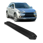 2011-2025 Mitsubishi Outlander Sport Running Boards Side Steps Silver & Black