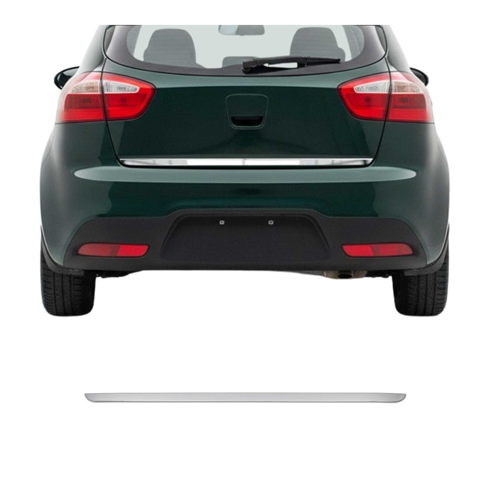 2012-2015 Kia Rio Rear Trunk Molding Trim Stainless Steel Silver
