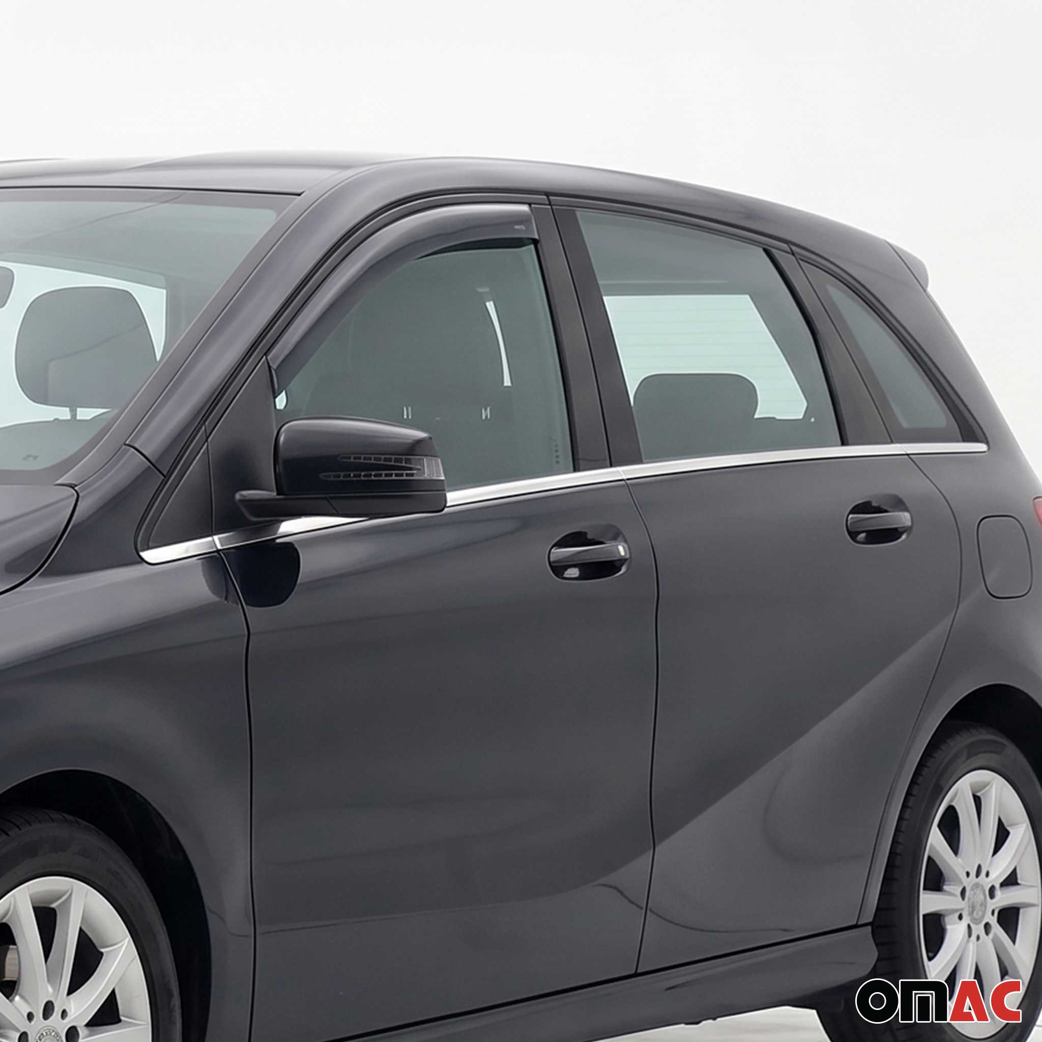 2012-2019 Mercedes B Class W246 Window Visor Vent Rain Deflector 2Pcs Smoke
