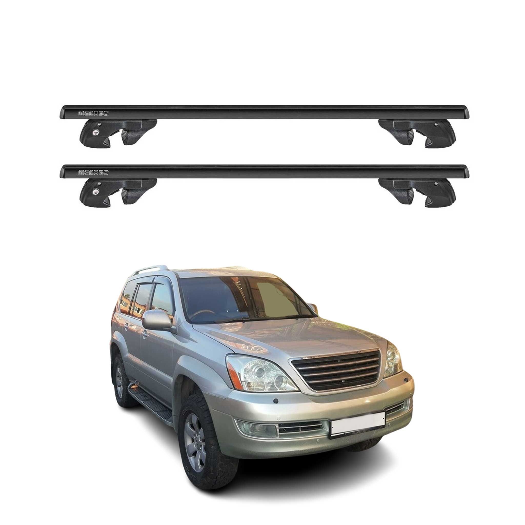 2002-2009 Lexus Gx Roof Rack Cross Bars Black
