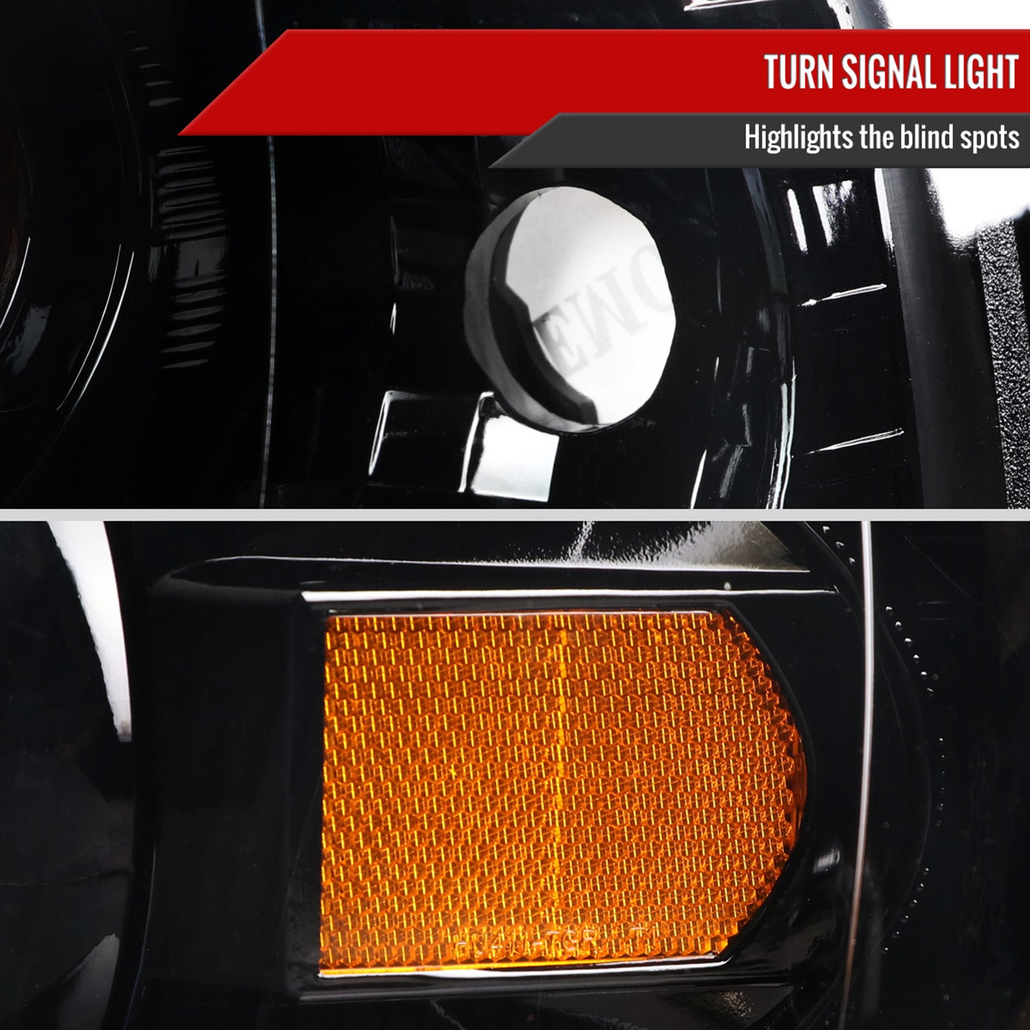 2002-2005 Ford Explorer Dual Halo Projector Headlights LED Light Strip Black