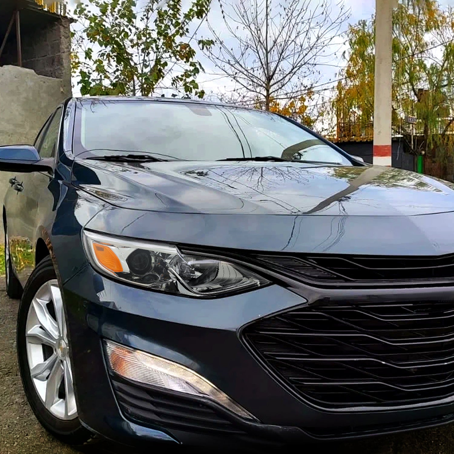 2019-2024 Chevy Malibu Factory Style Projector Headlights Chrome/Clear Lens