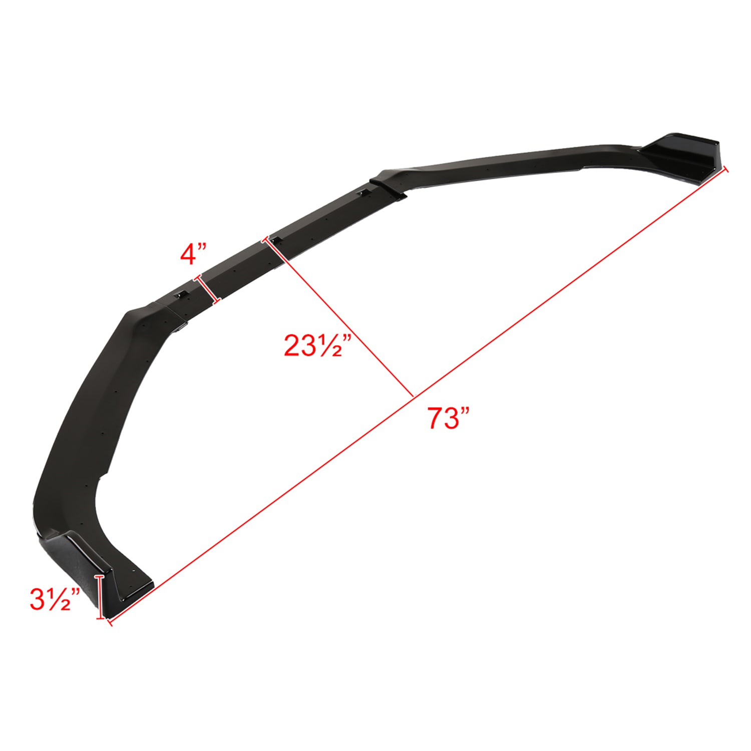 2018-2020 Honda Accord Glossy Black Polypropylene 3Pcs Front Bumper Lip