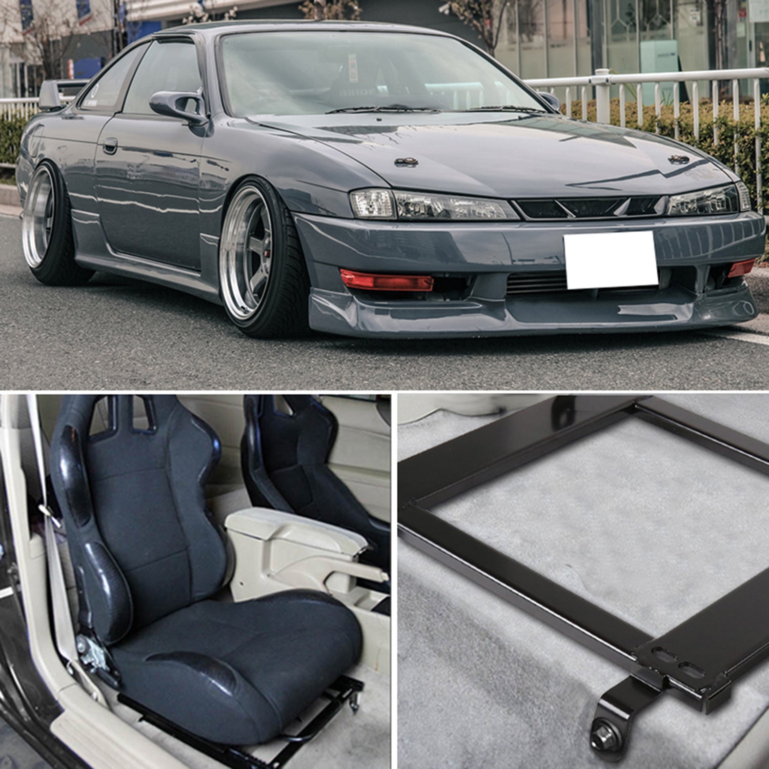 1989-1998 Nissan 240SX S13 S14 Tensile Steel Racing Seat Mounting Brackets