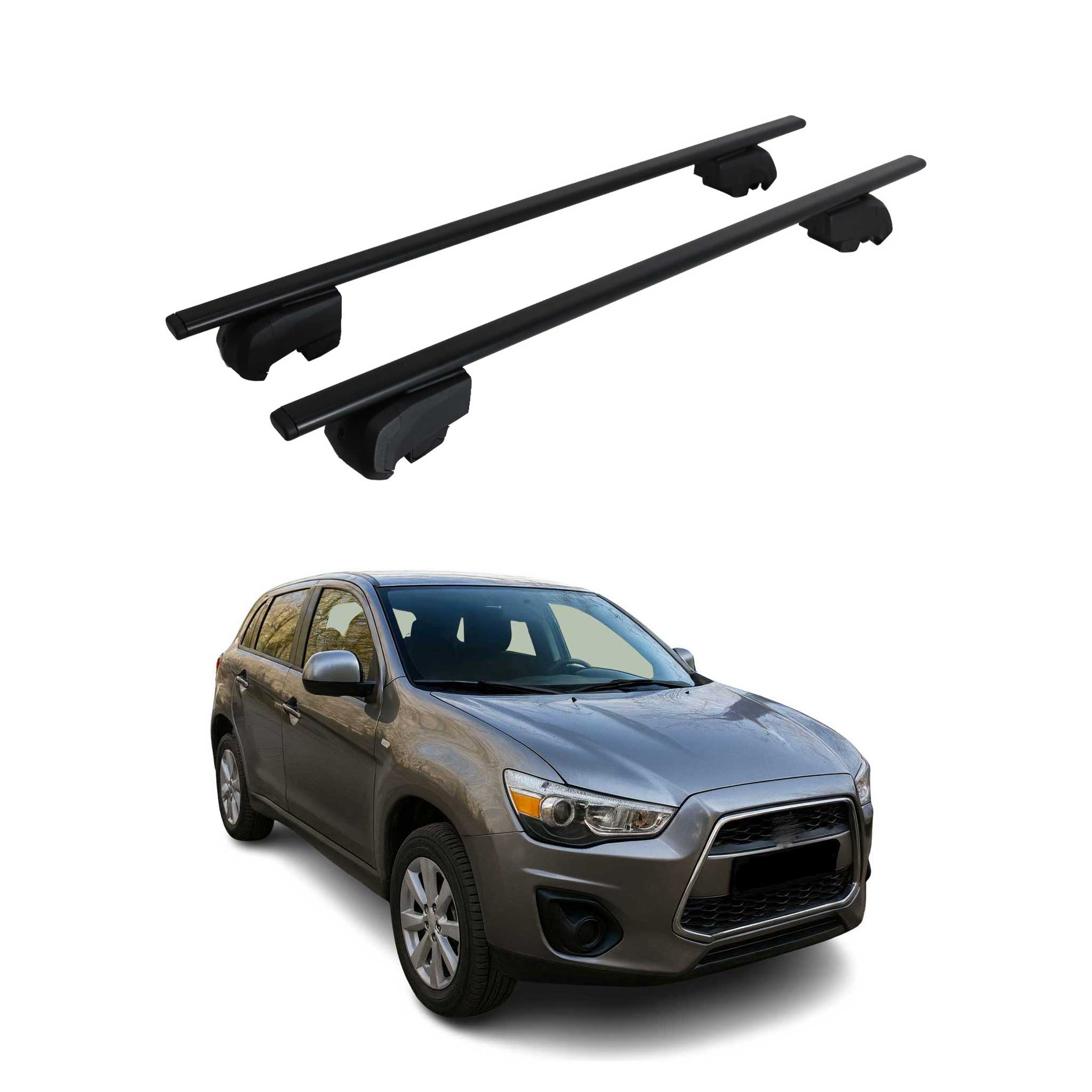 2011-2024 Mitsubishi Outlander Sport Roof Rack Cross Bars Black