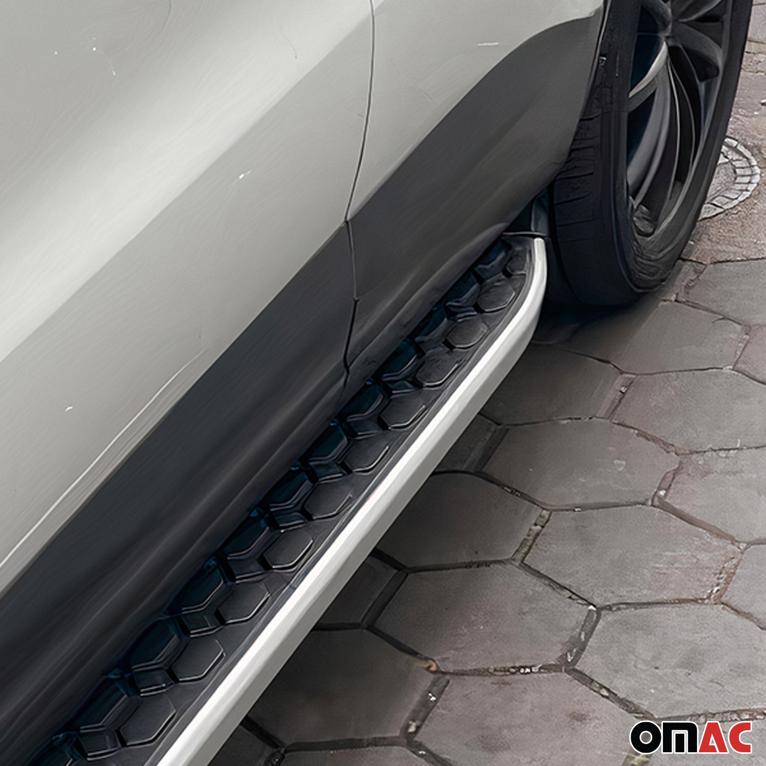 Side Step Running Board for Volkswagen Tiguan 2018-2024 Steel Gray Black 2x