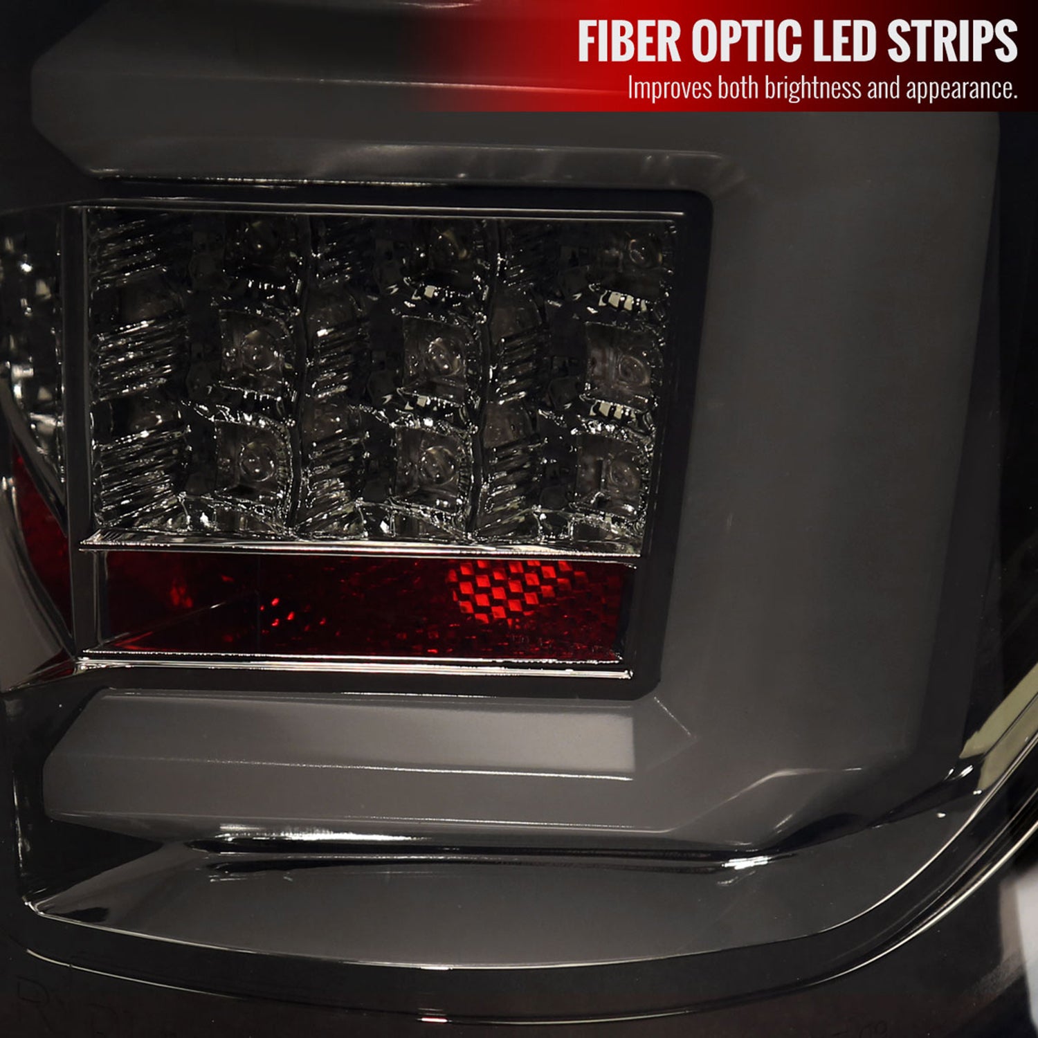 2009-2014 Ford F-150 White C-Bar LED Tail Lights Chrome Housing/Smoke Lens