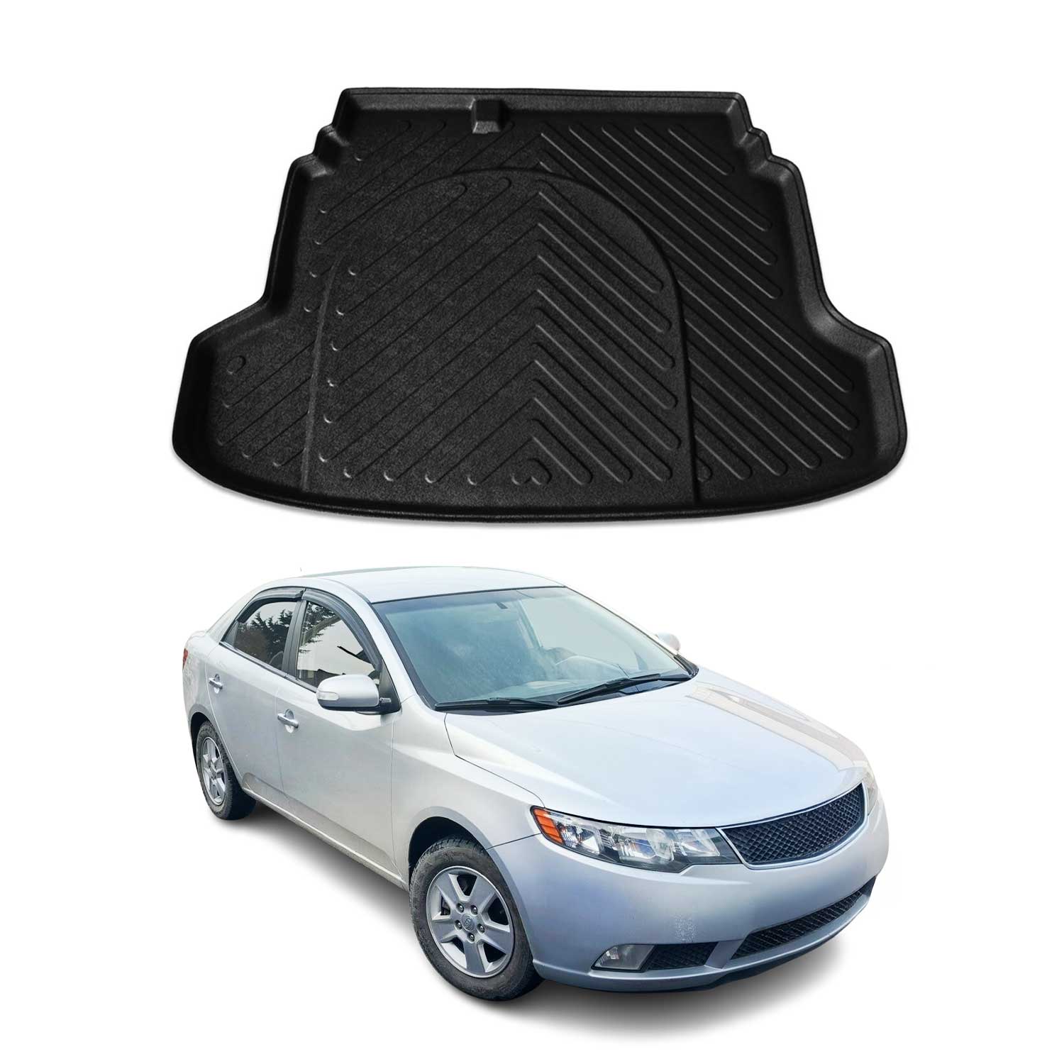 2010-2013 Kia Forte Sedan Cargo Liner Trunk Mat All Weather Black