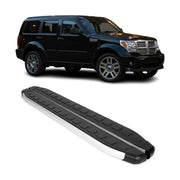 2007-2012 Dodge Nitro Running Boards Side Steps Silver & Black