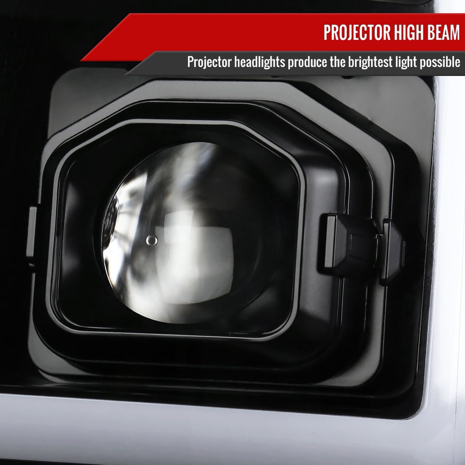 2011-2016 Ford F-250 F-350 F-450 F-550 LED CBar Projector Headlights Black