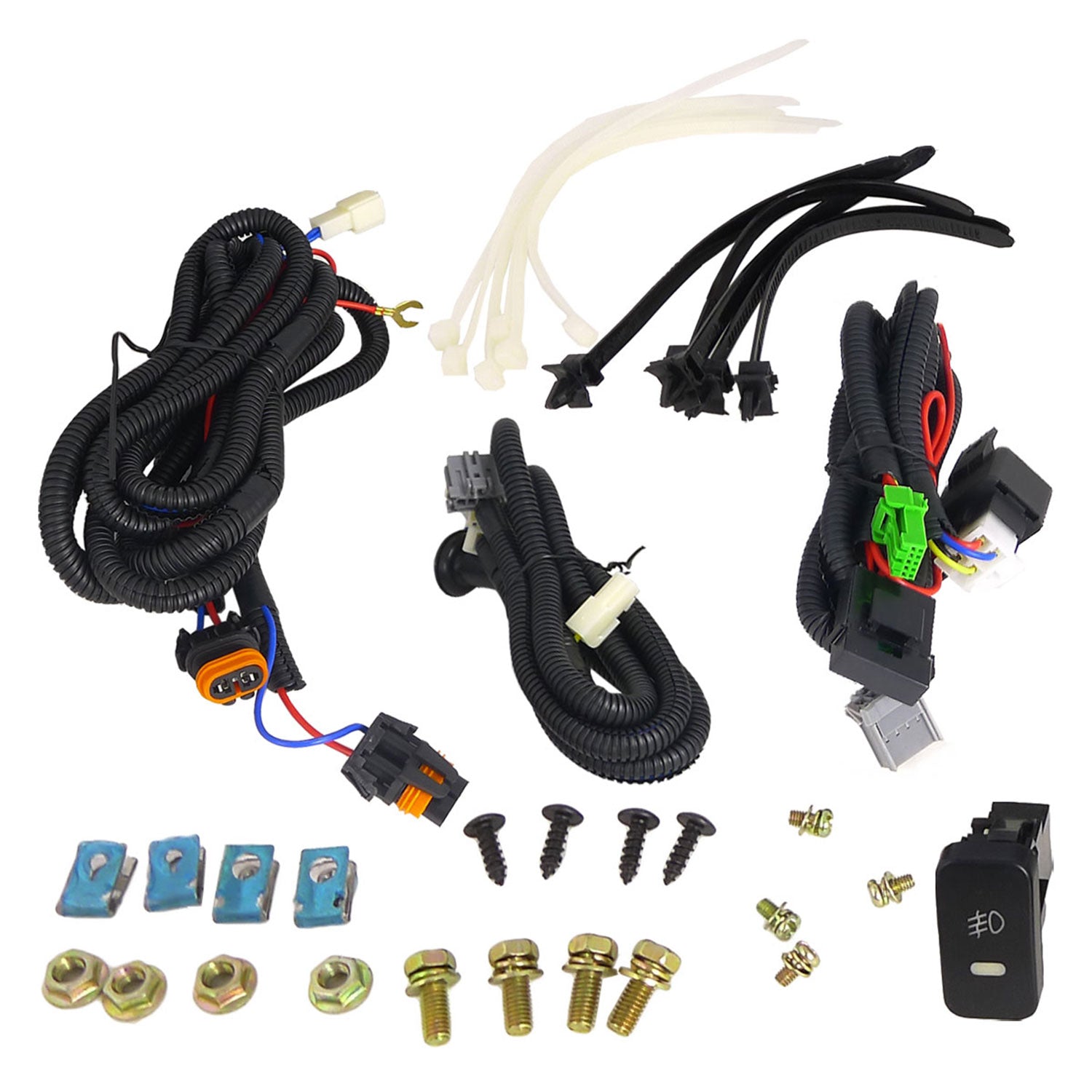 2001-2003 Honda Civic Coupe/Sedan H11 Fog Lights Kit Chrome/Clear Lens