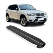 2011-2017 BMW X3 F25 Running Boards Side Steps Silver & Black