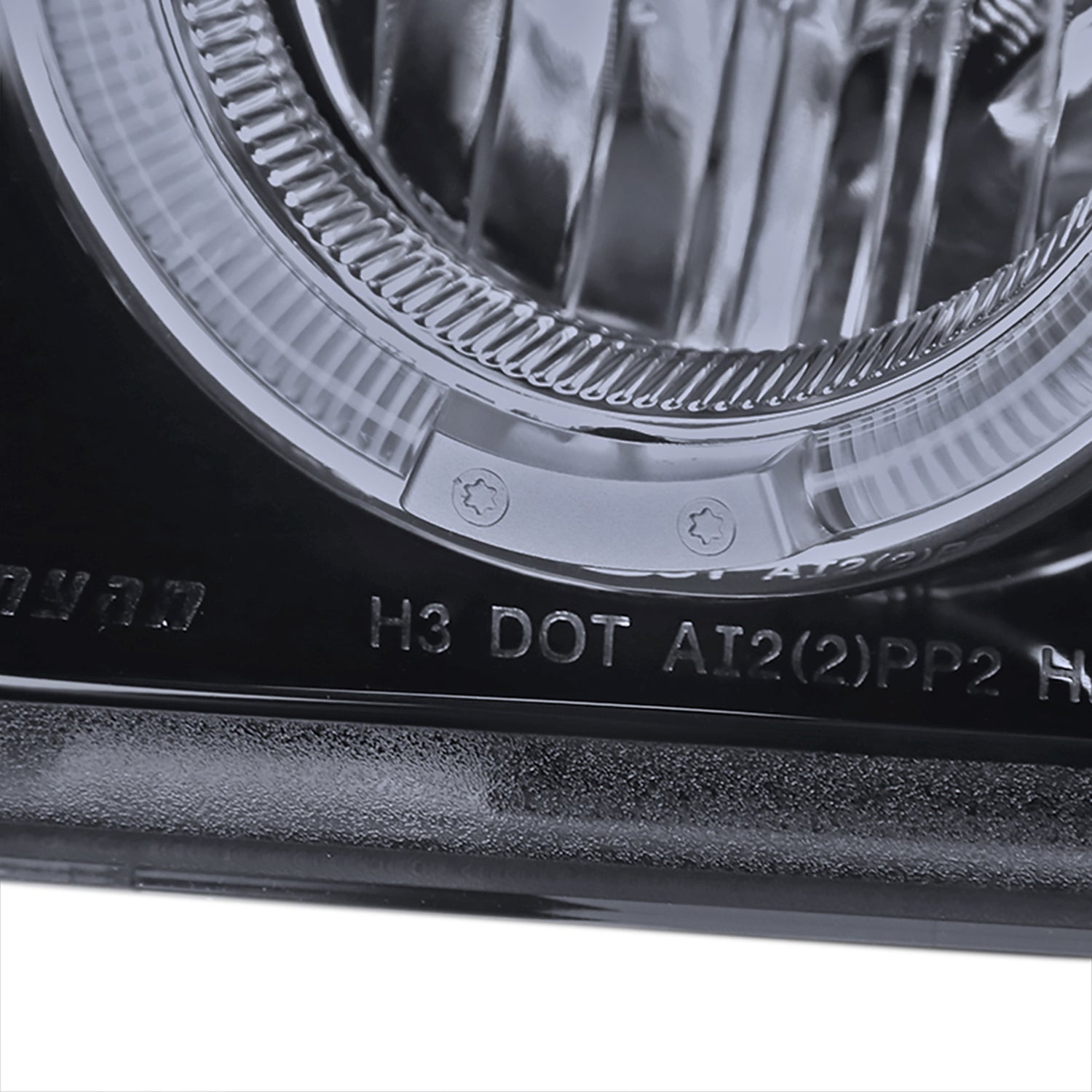 1992-1996 Ford F-150 F-250 F-350 Bronco Dual Halo Projector Headlights Smoke