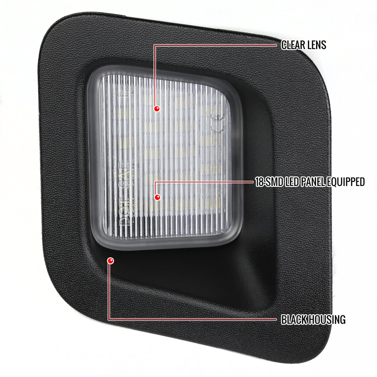 2003-2018 Dodge RAM 1500 2500 3500 Rear LED License Plate Lights Chrome