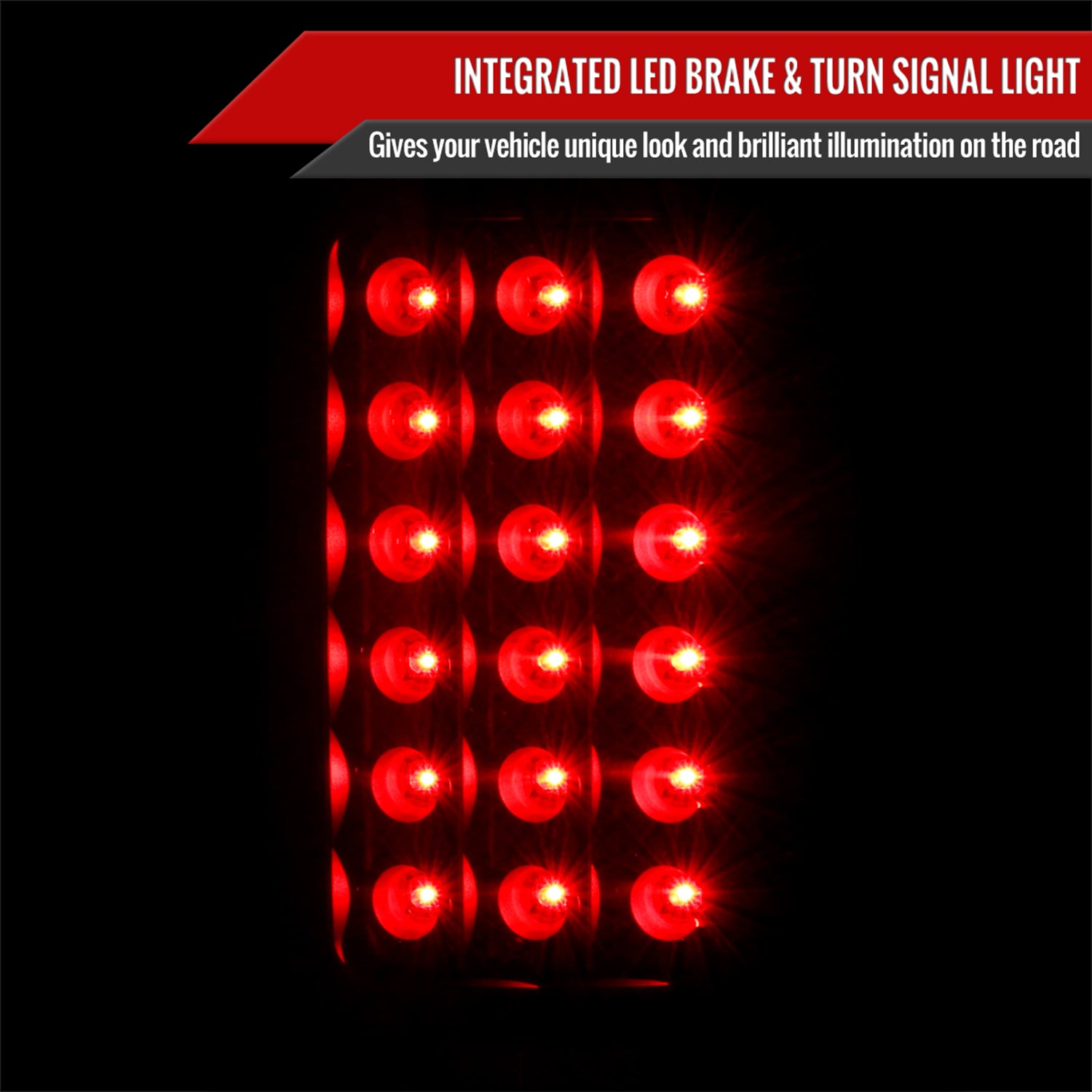 2007-2009 Dodge RAM LED Tail Lights Matte Black Housing/Clear Lens