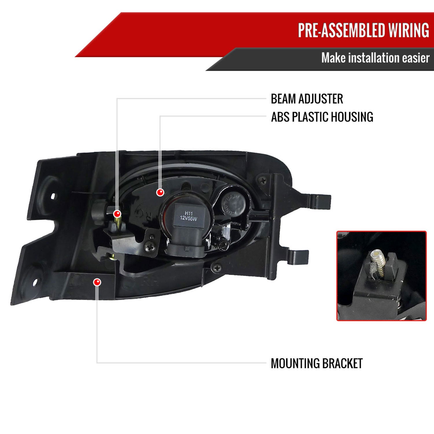 2002-2005 Honda Civic Si Hatchback H11 Fog Lights Kit Chrome/Amber Yellow Lens