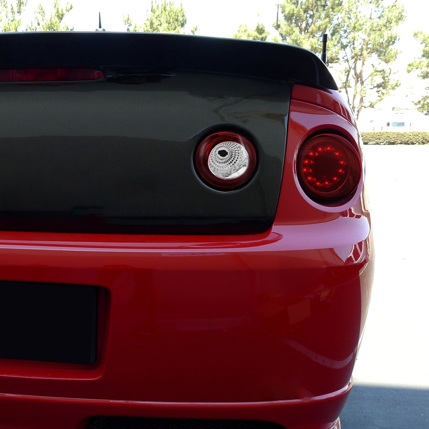 2005-2010 Chevy Cobalt Coupe LED Tail Lights & Trunk Reverse Lights Chrome/Red